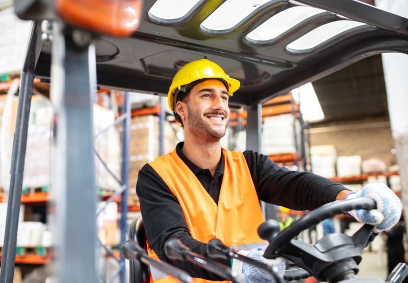 Warehouse Worker Smiling